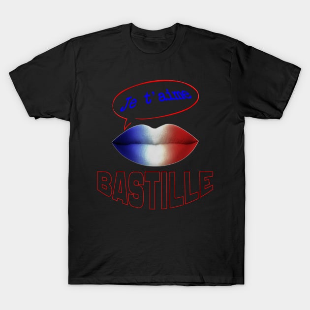 FRANCE JE TAIME BASTILLE T-Shirt by ShamSahid